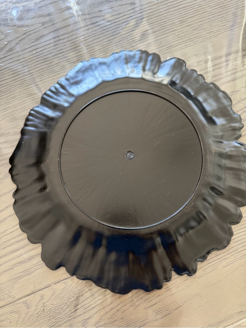 Textured Ruffled Ceramic Serving Chargers - Gold - Picture 4 of 4